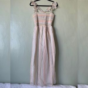 Madewell Ruffle-strap smocked dress